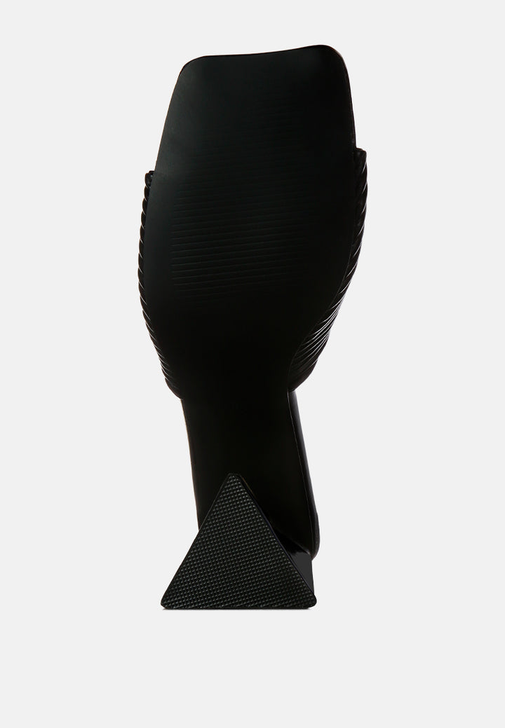 women twist strap block sandals#color_black