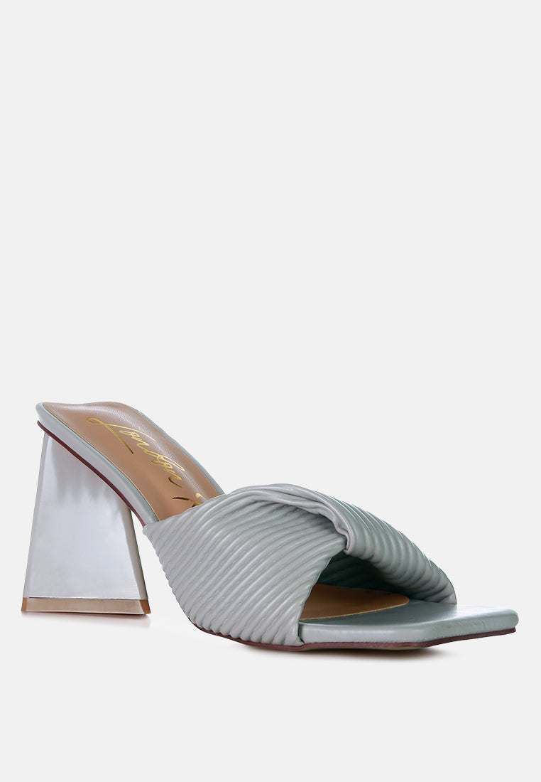 women twist strap block sandals#color_grey