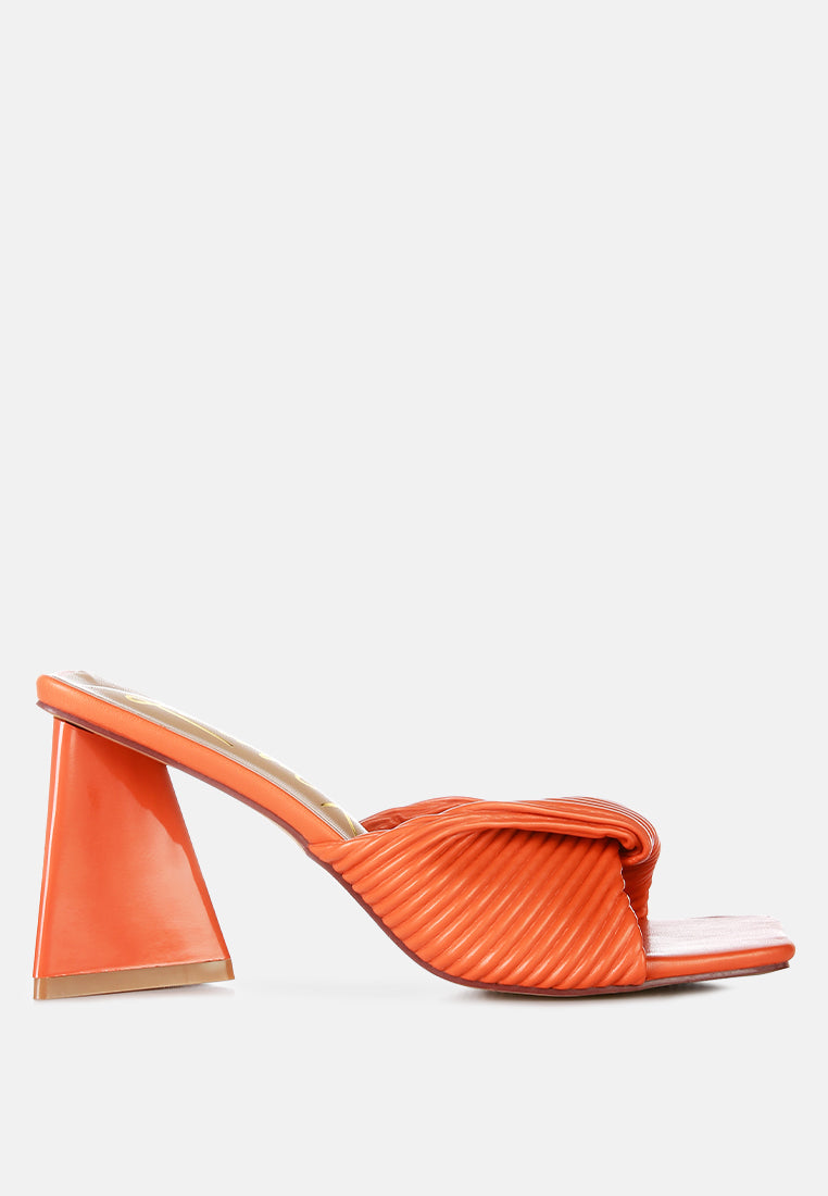 women twist strap block sandals#color_orange