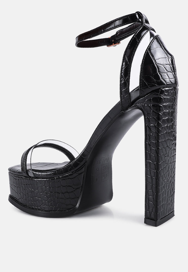 women high heeled chunky sandals#color_black