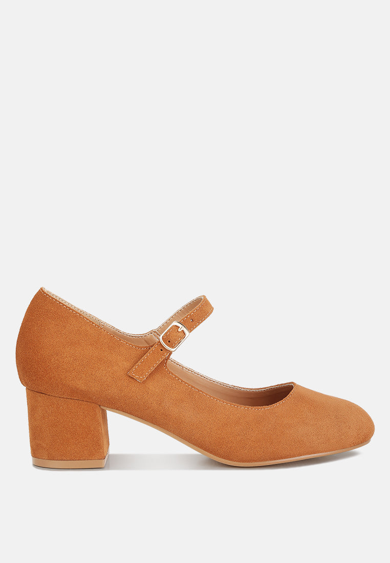 Women Block Heel Mary Janes