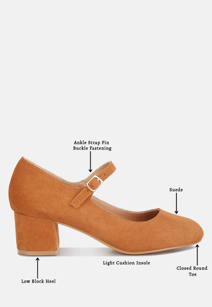 Women Block Heel Mary Janes