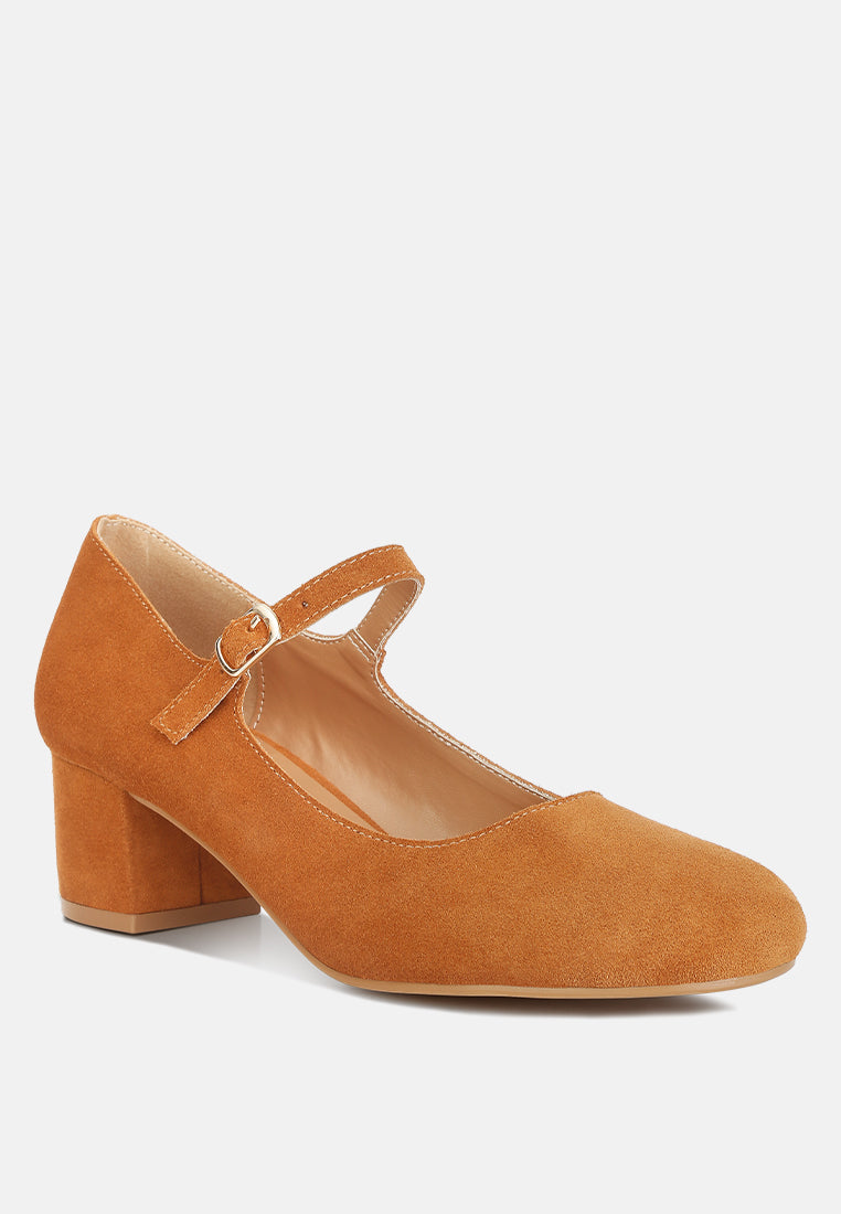 Women Block Heel Mary Janes