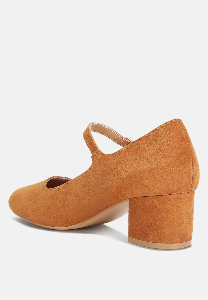Women Block Heel Mary Janes