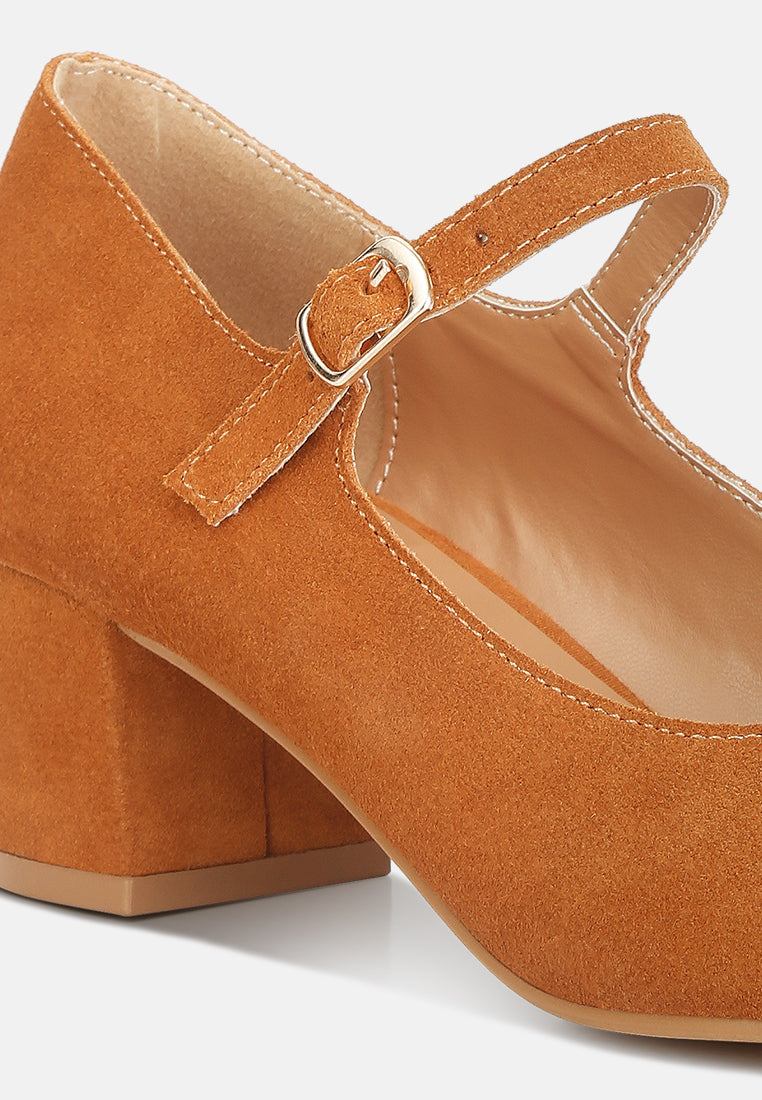 Women Block Heel Mary Janes