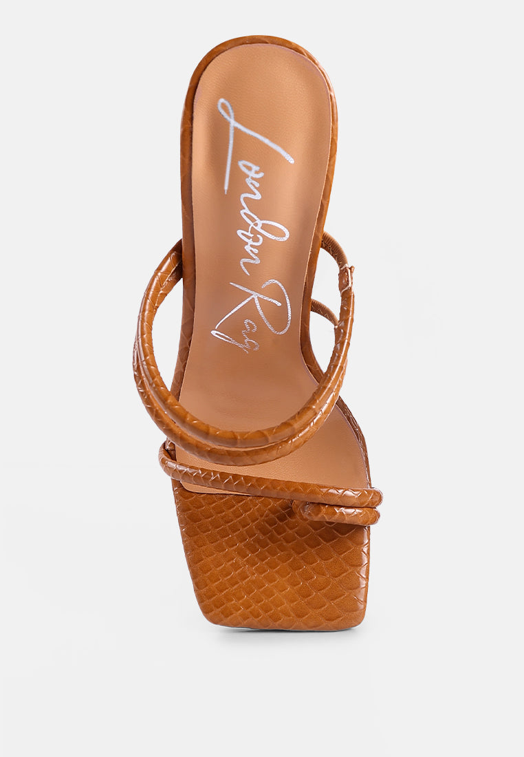 dandelion high block heeled croc sandals#color_macchiato