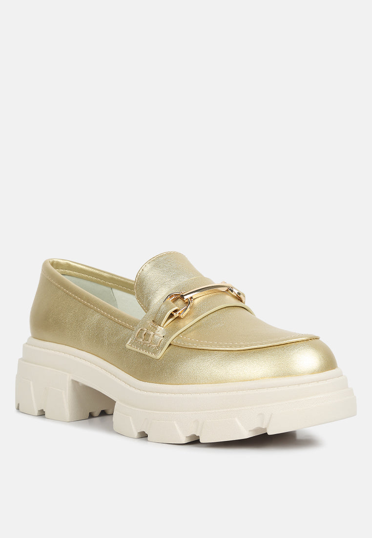 women darlina metallic platform loafers#color_gold