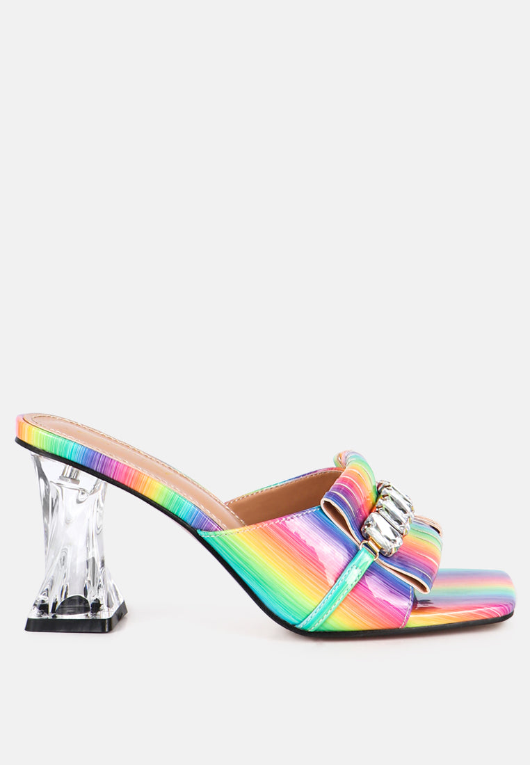 women clear heel jewel sandal#color_multicolor