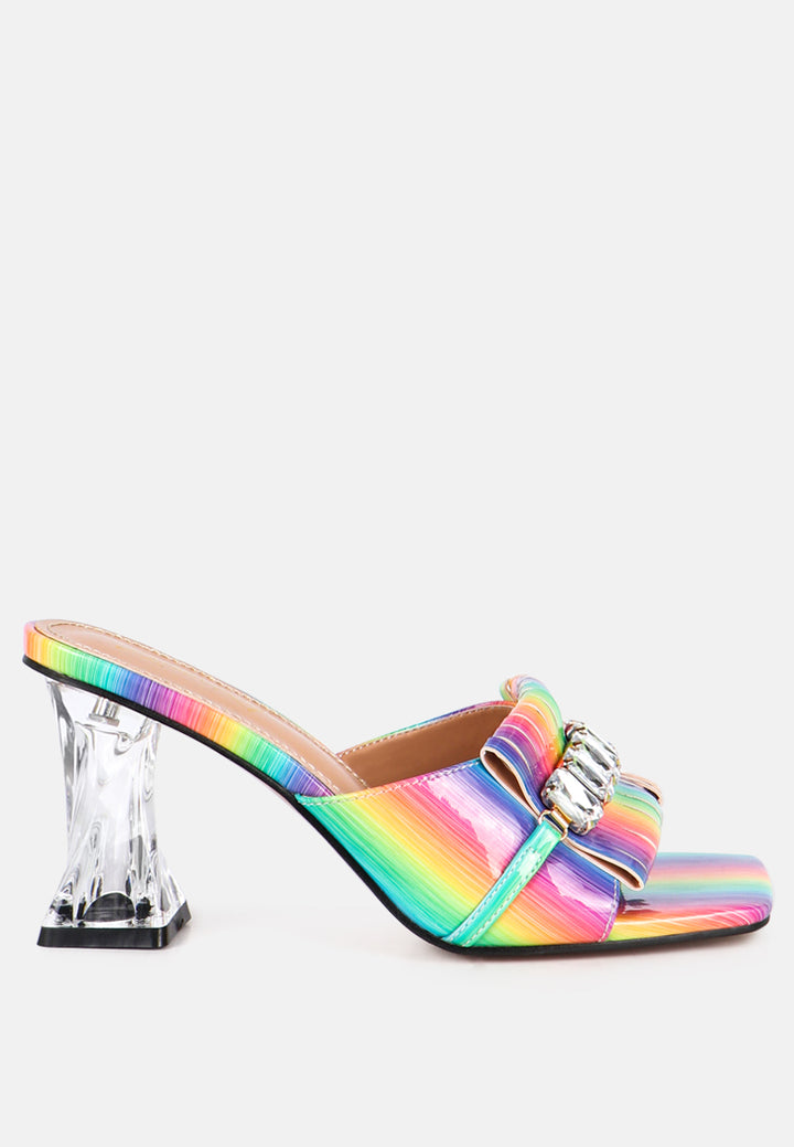 women clear heel jewel sandal#color_multicolor