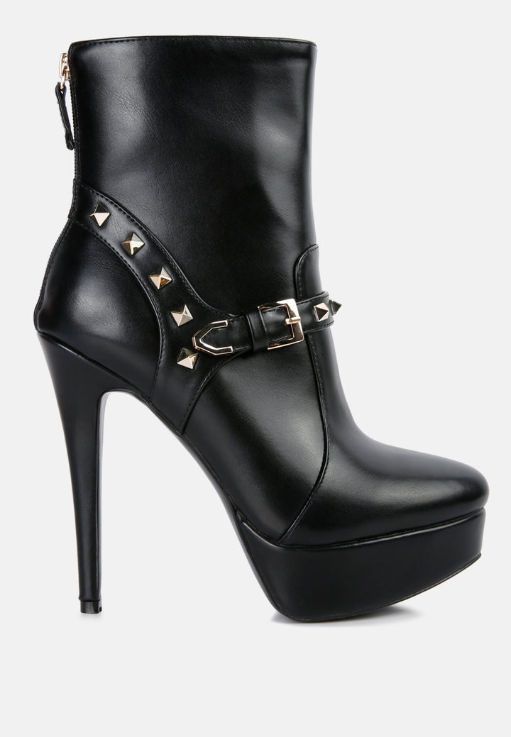 dejang metal stud faux leather ankle boot#color_black
