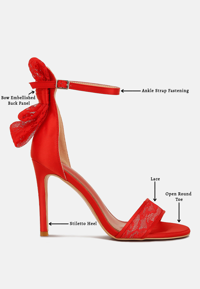 bow detail lace stiletto sandals#color_red
