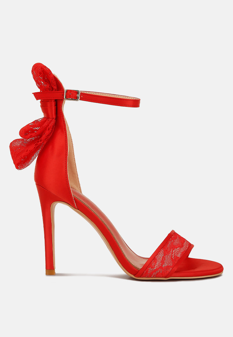 bow detail lace stiletto sandals#color_red