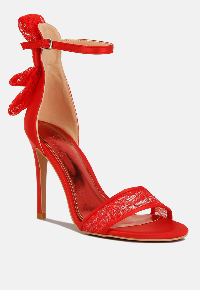 bow detail lace stiletto sandals#color_red