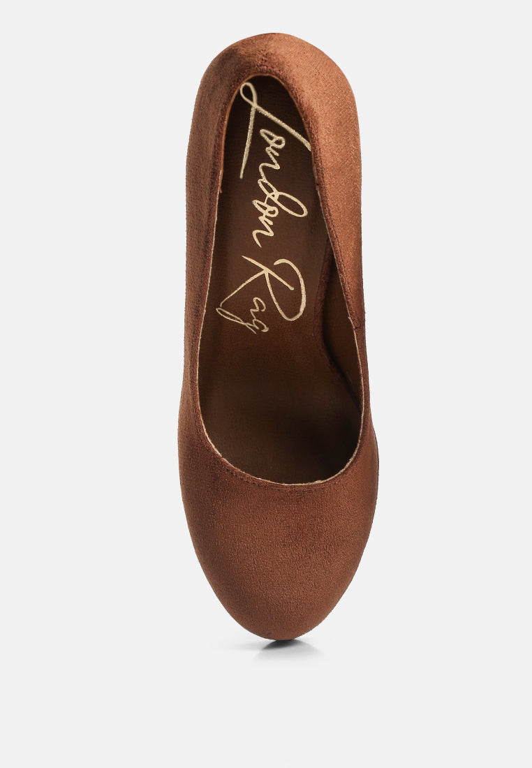 women delia suede block heel pumps#color_tan