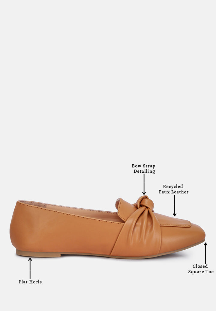 women recycled faux leather flat loafers#color_tan