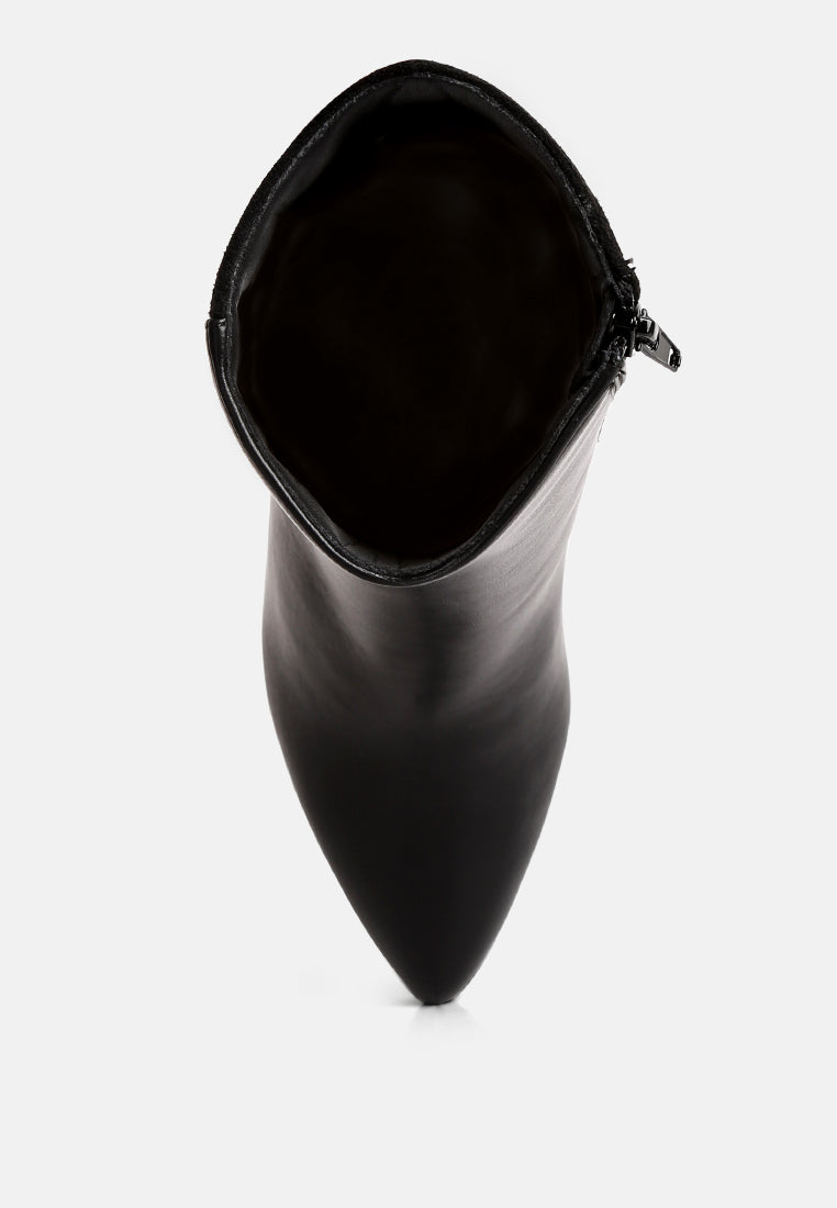 women suede back panel high ankle boots#color_black