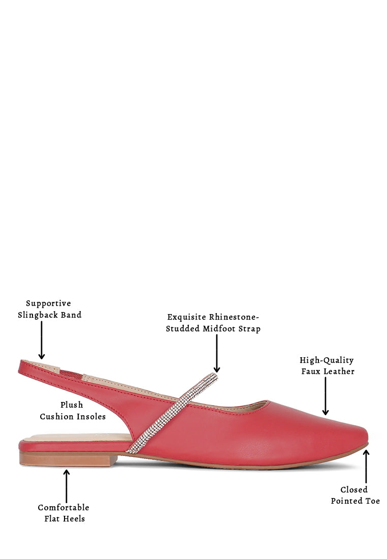 Women Pointed Toe Slingback Sandals