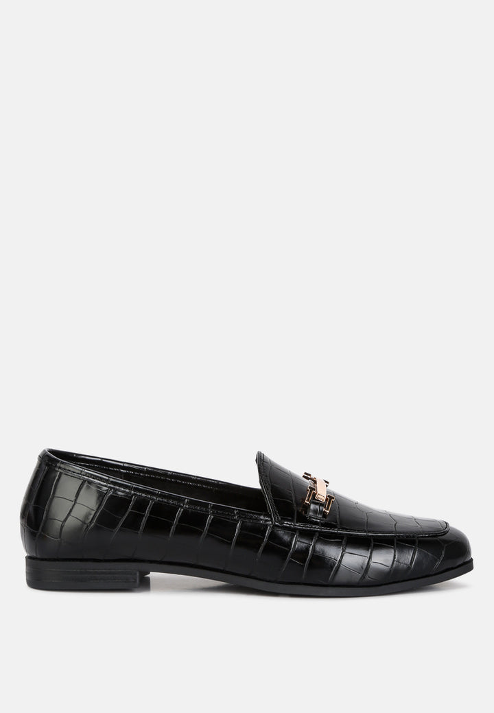 women street-smart horsebit embellished loafers#color_black