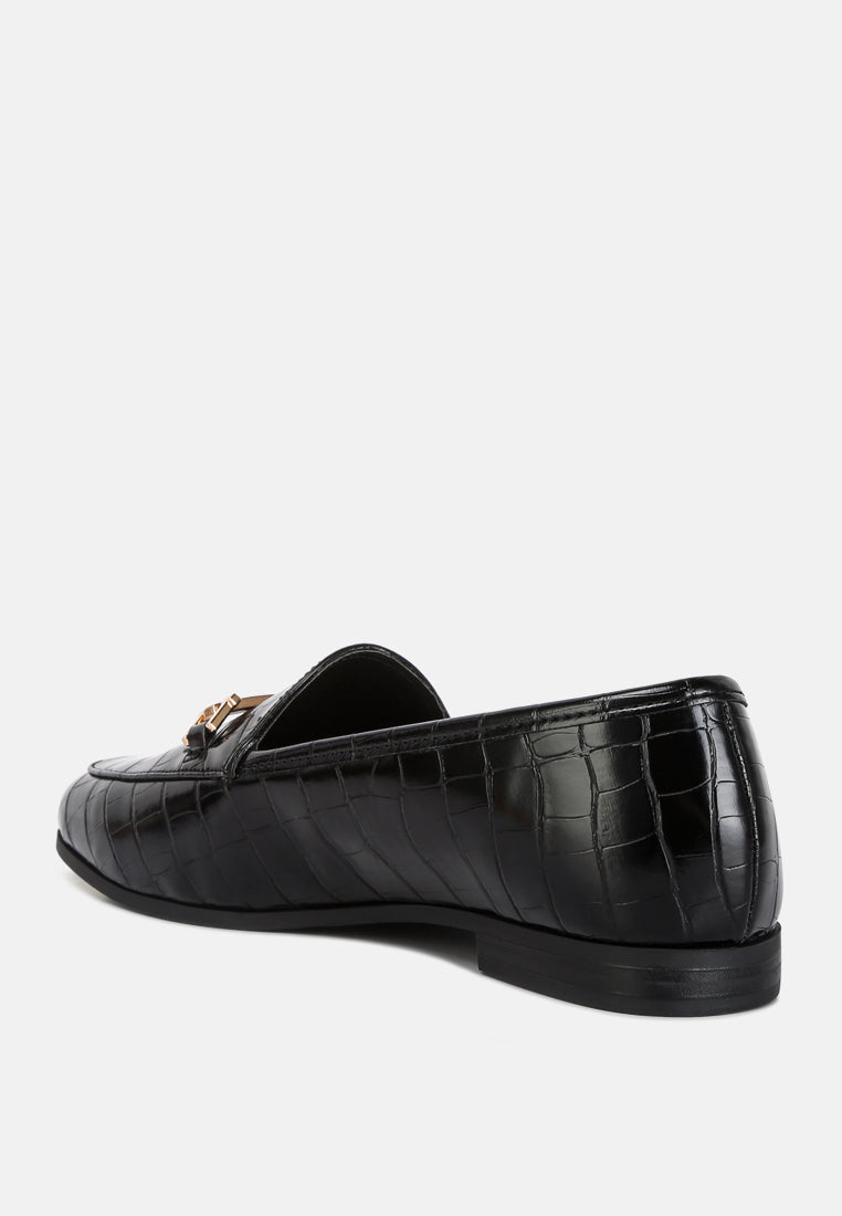 women street-smart horsebit embellished loafers#color_black