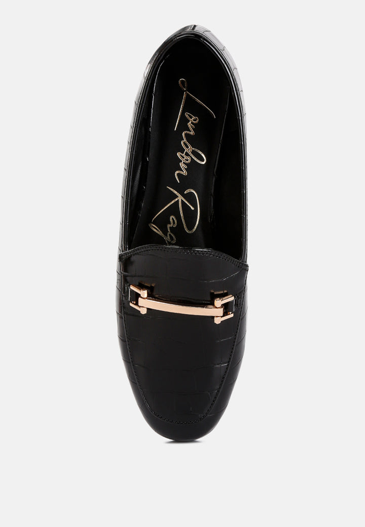 women street-smart horsebit embellished loafers#color_black