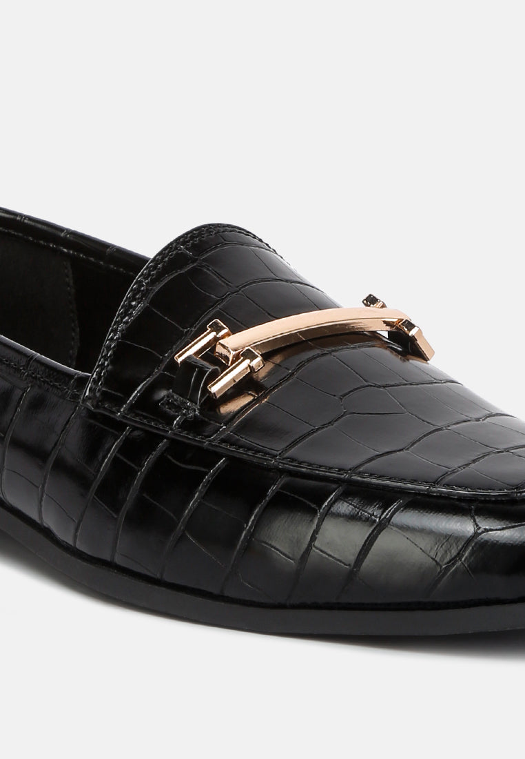women street-smart horsebit embellished loafers#color_black