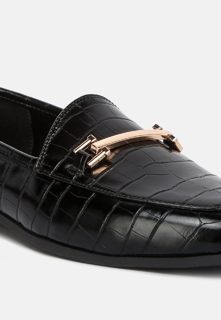 women street-smart horsebit embellished loafers#color_black