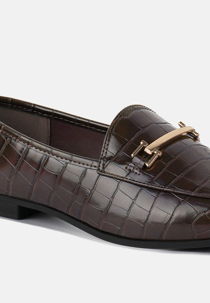 women street-smart horsebit embellished loafers#color_brown