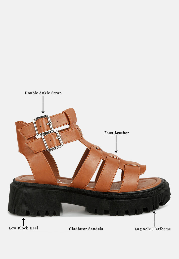 women flatform gladiator sandals#color_tan