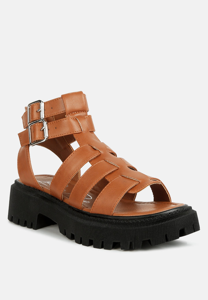 women flatform gladiator sandals#color_tan