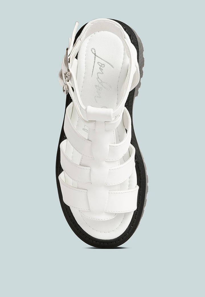 women flatform gladiator sandals#color_white