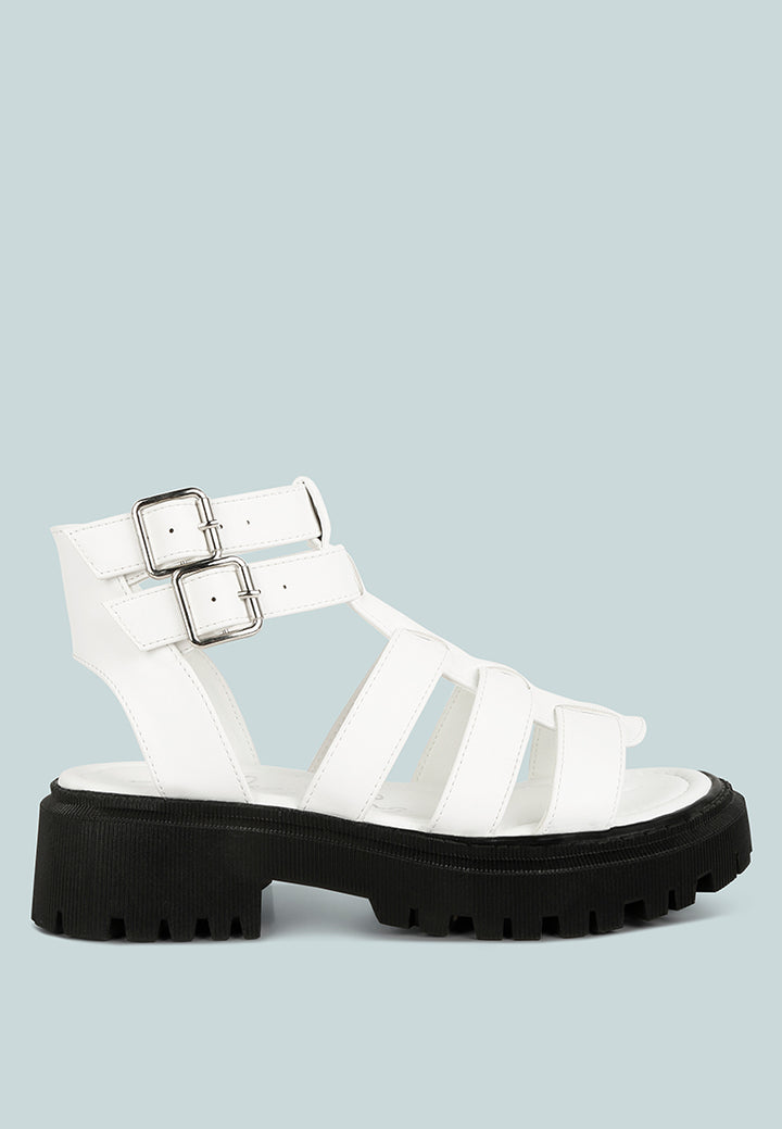 women flatform gladiator sandals#color_white