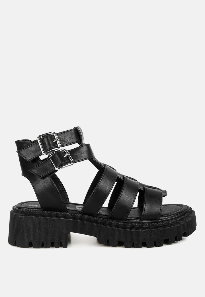 women flatform gladiator sandals#color_black