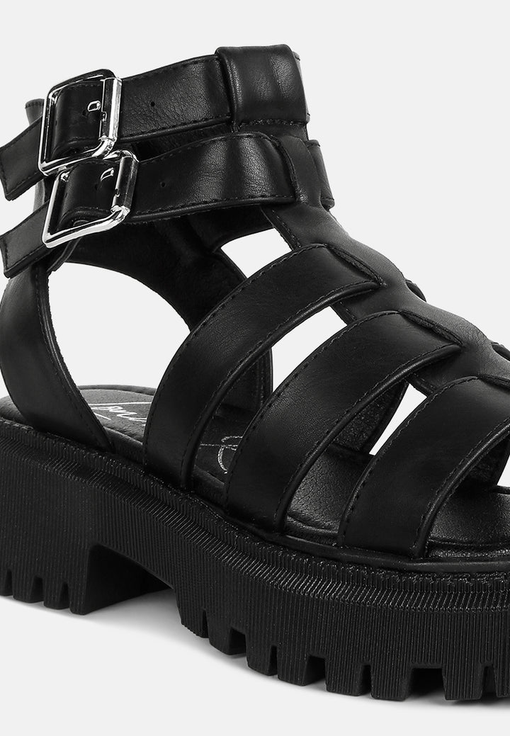 women flatform gladiator sandals#color_black