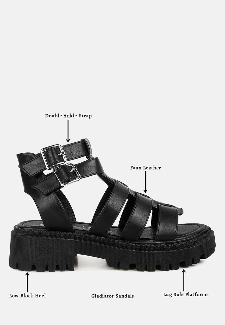 women flatform gladiator sandals#color_black