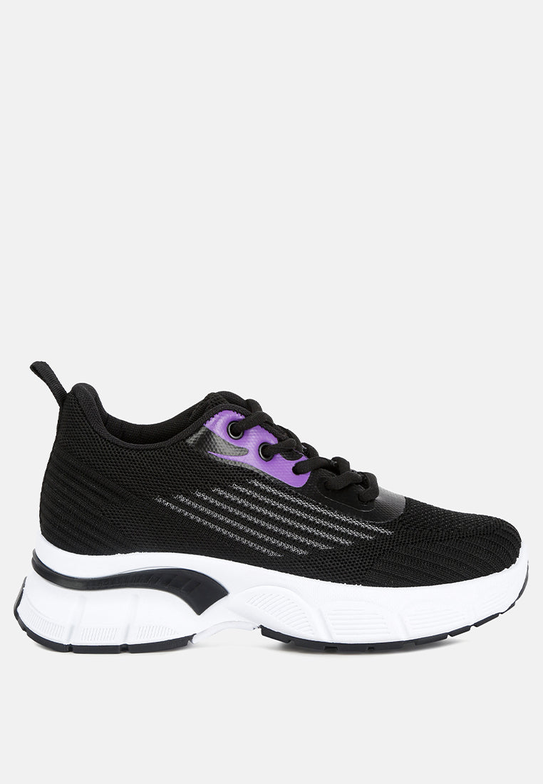 women lug sole athletic sneakers#color_black