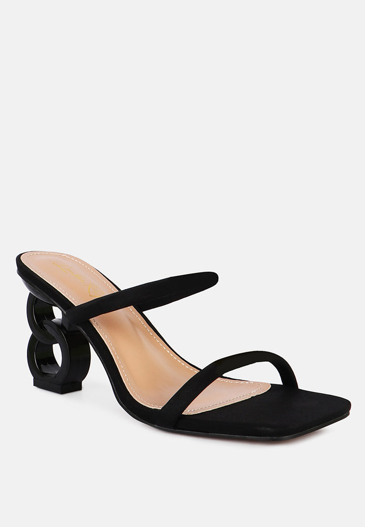 women heel slide sandals#color_black