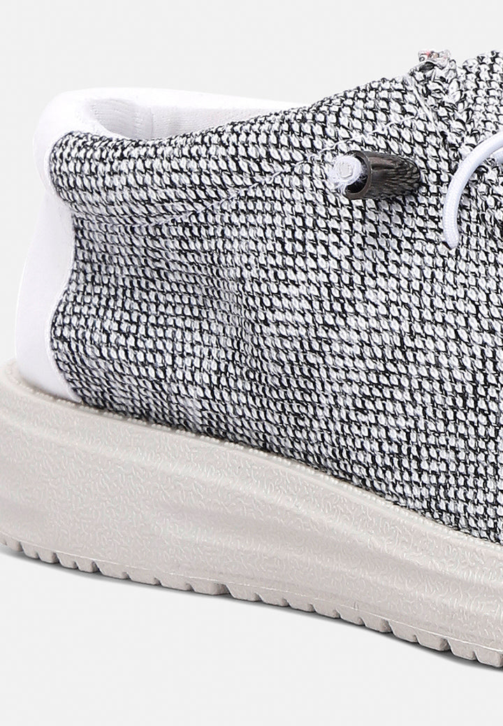 Men's Drawstring Lace Flatform Heel Shoes