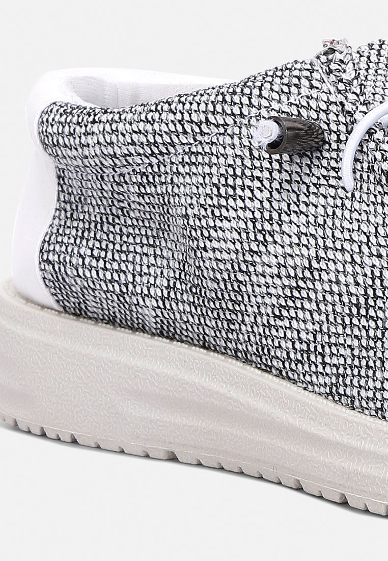 Mens Drawstring Lace Flatform Heel Shoes