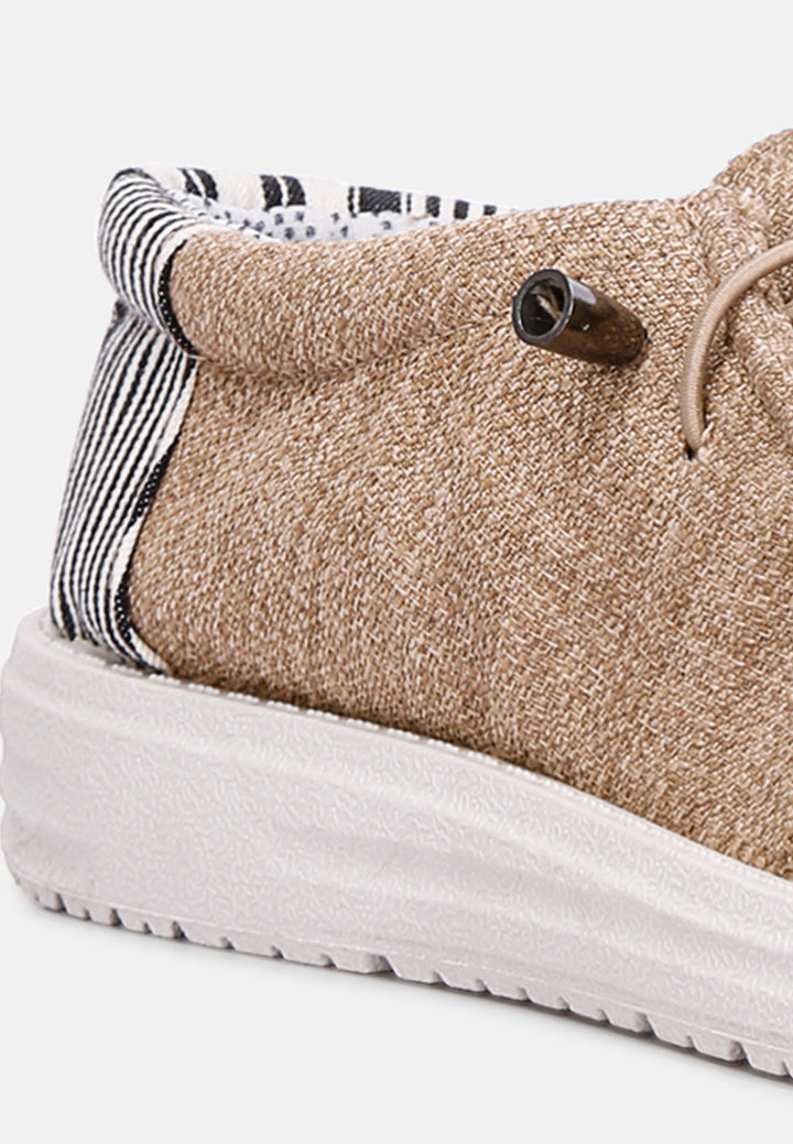 Men's Drawstring Lace Flatform Heel Shoes