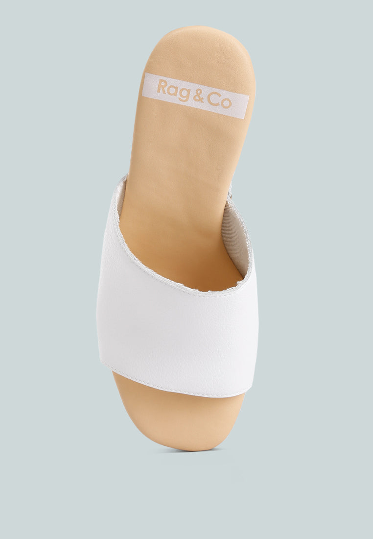 Women Recycled Leather Block Heel Clogs