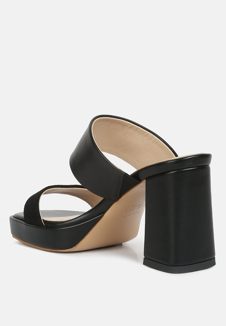 women slip on platform sandals#color_black