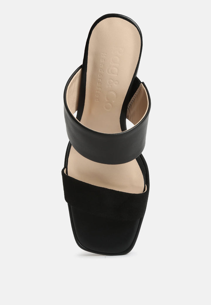 women slip on platform sandals#color_black