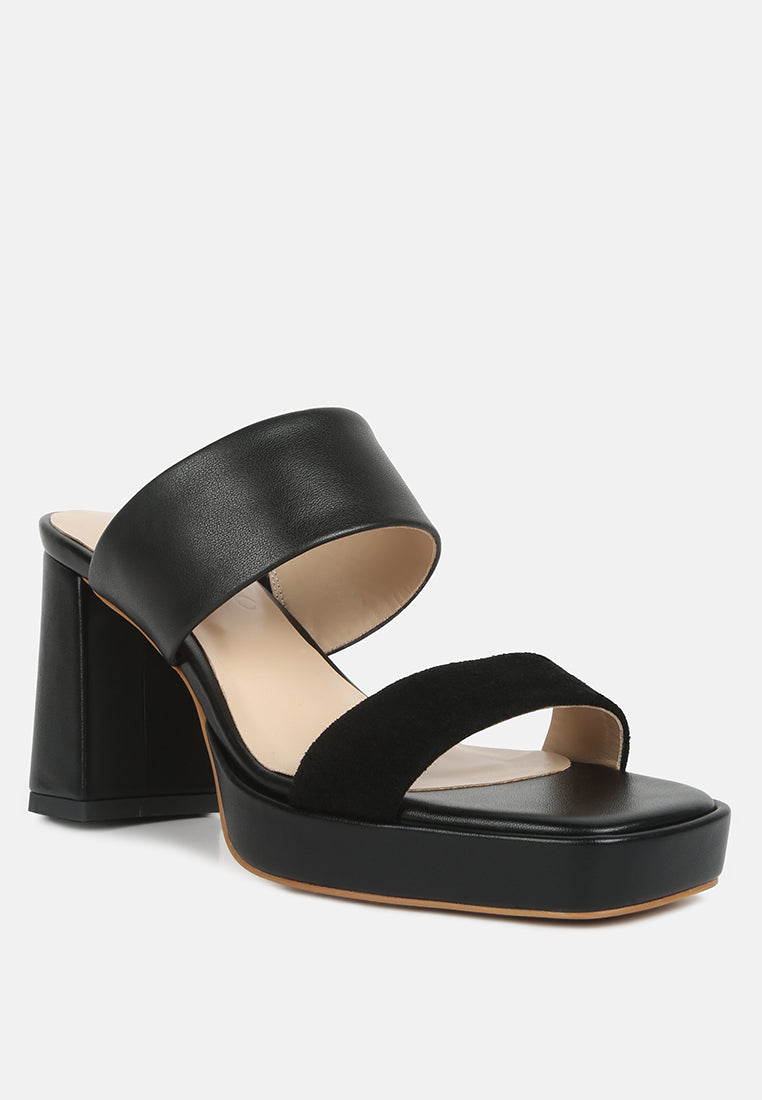 women slip on platform sandals#color_black