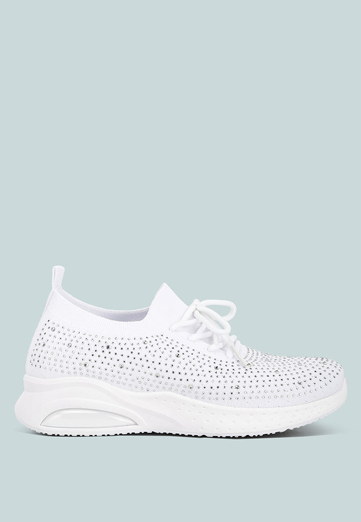 women elizha stud embellished sneakers#color_white