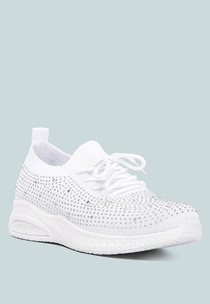 women elizha stud embellished sneakers#color_white