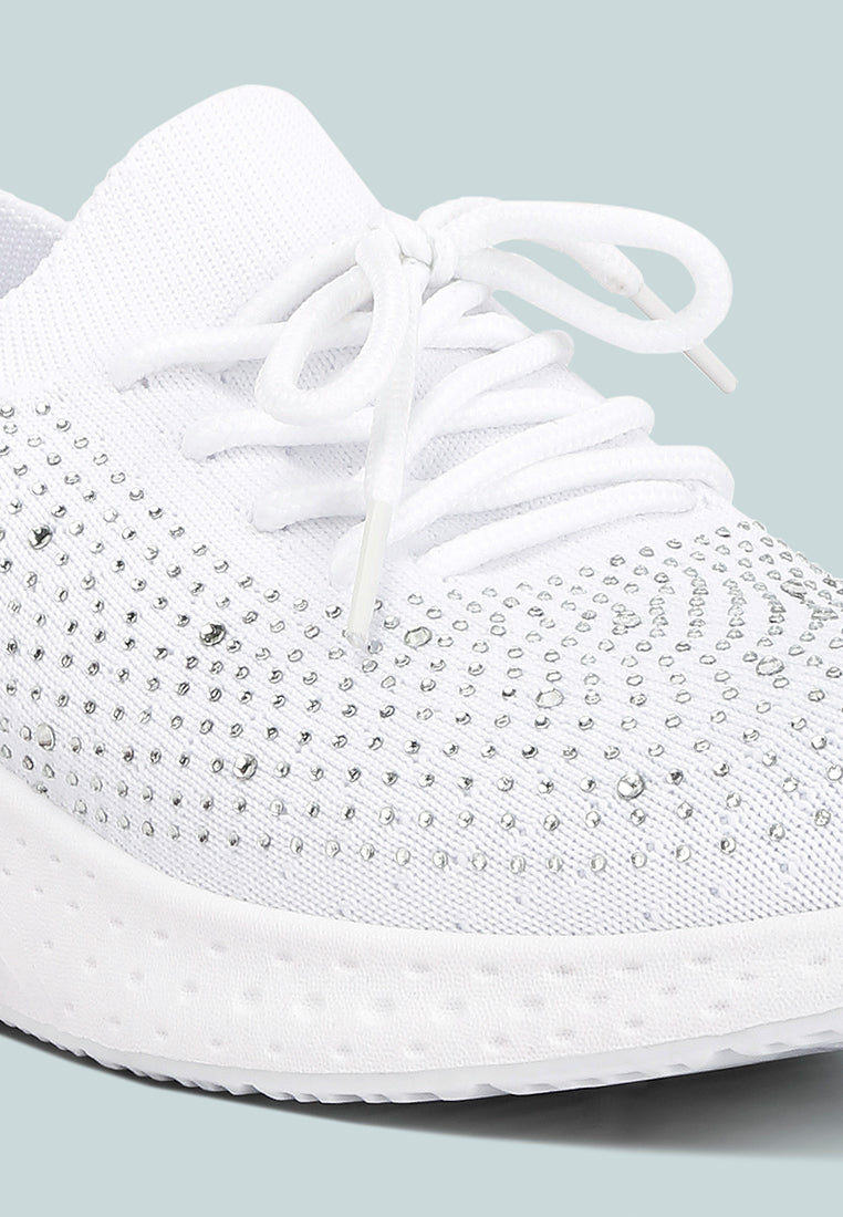women elizha stud embellished sneakers#color_white