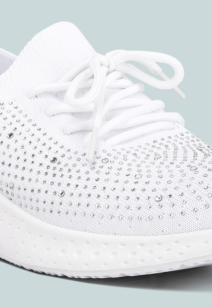 women elizha stud embellished sneakers#color_white