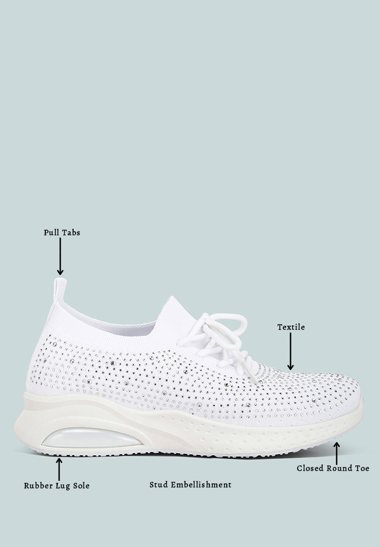 women elizha stud embellished sneakers#color_white