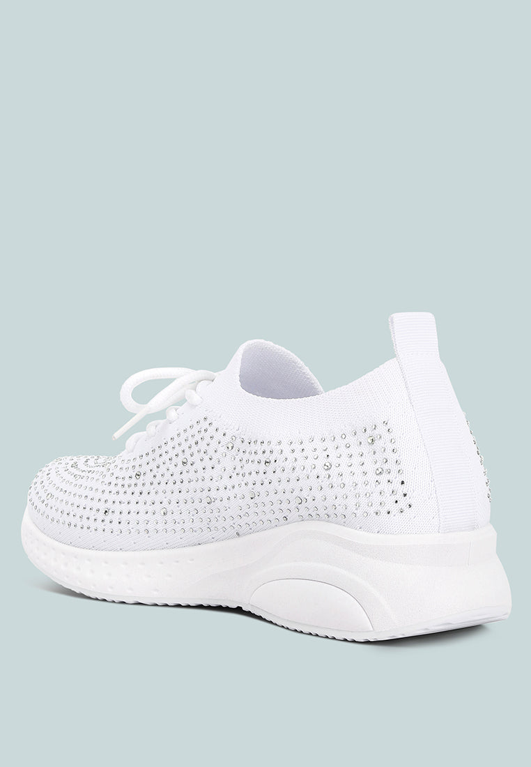 women elizha stud embellished sneakers#color_white