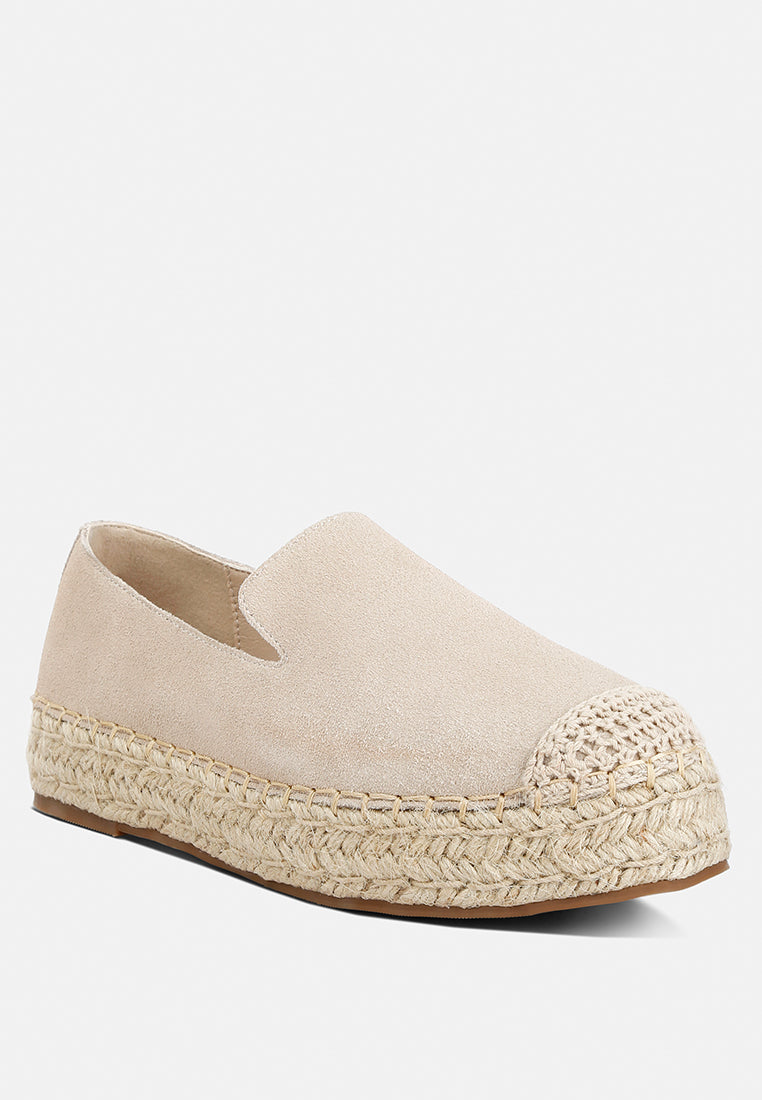 suede flatform heel espadrilles#color_beige